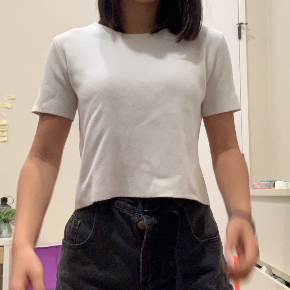 Thick good quality crop top white from saks